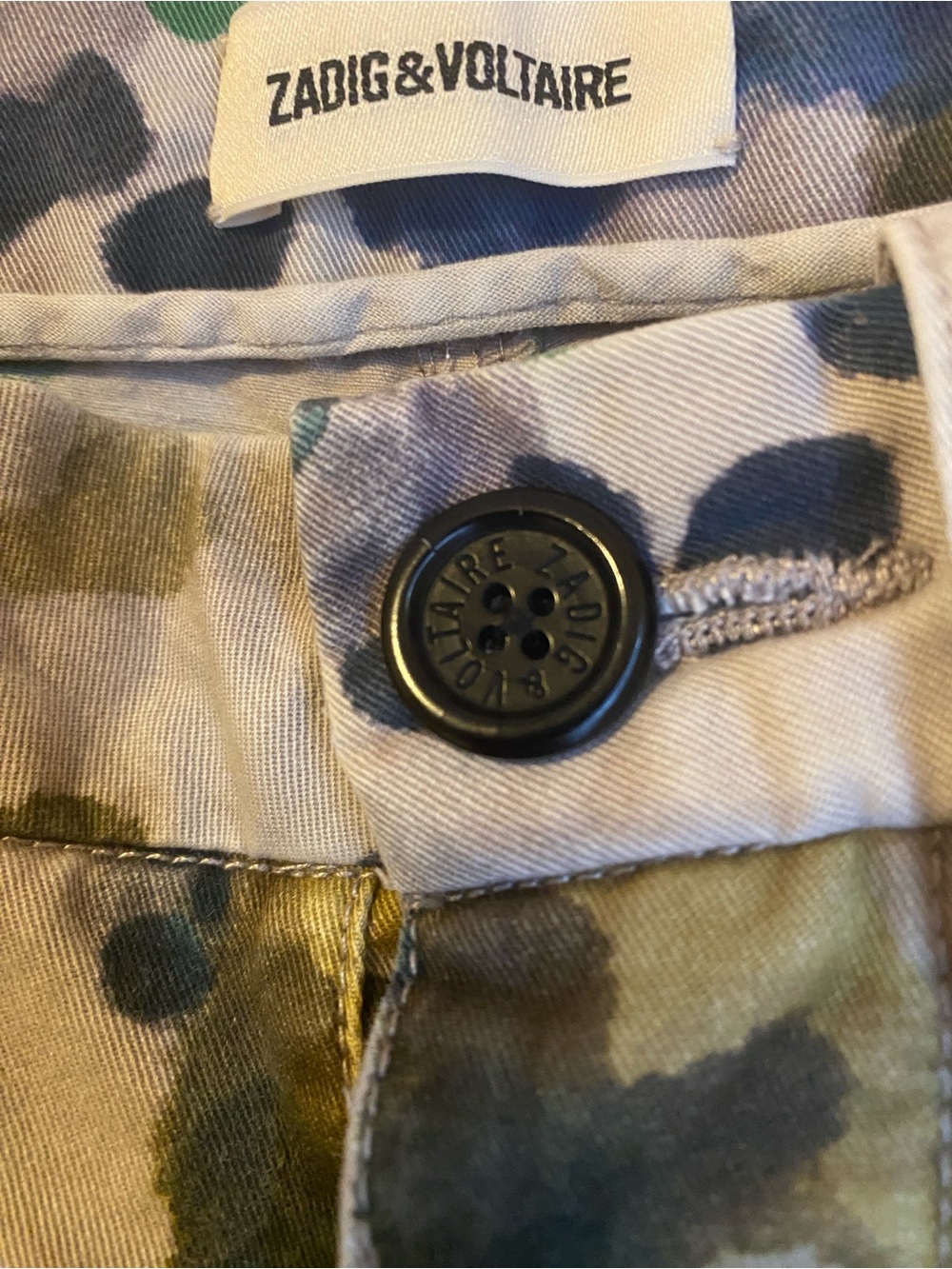 Zadig & Voltaire Pia Camou Camouflage Floral Barrel Pants Size 27 US 4 - Picture 10 of 11